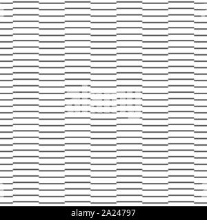 Abstract seamless pattern of black and white horizontal line overlap. Modern stylish. Design geometric texture for print, vector illustration Stock Vector