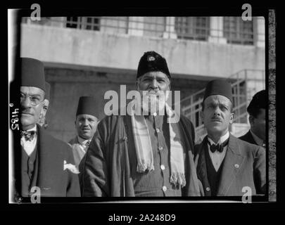 Pan-Islamic conference gathers at Shunet Nimrin, Transjordan. Mawalana Shawket Ali. Indian delegate Stock Photo