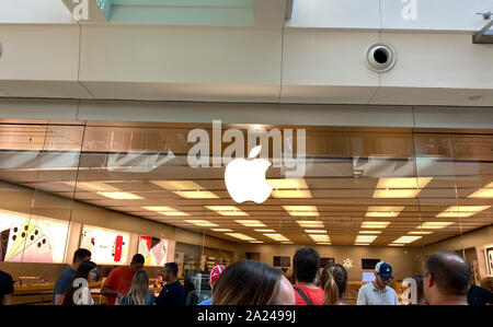 Orlando, FL/USA - 10/25/20: People waiting in line at the Apple retail store  to look at and possibly purchase the new iPhone 12 and 12 Pro smartphones  Stock Photo - Alamy
