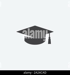 graduation icon, education icon illustration, diploma logo icon, education symbol Stock Vector