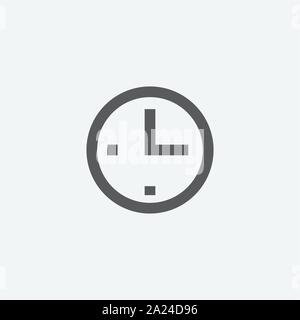 clock simple logo icon, time flat icon vector illustration, time logo linear Stock Vector