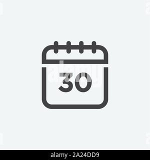 Calendar Icon in trendy flat style isolated on grey background. Calendar symbol design, logo, app, UI. Vector illustration Stock Vector