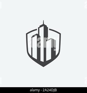 apartement logo design, building icon vector illustration, real estate icon Stock Vector