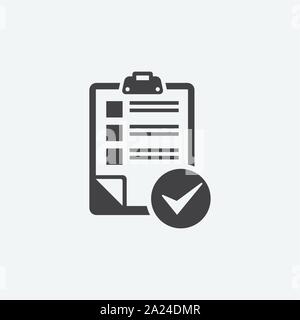 document check list logo template, document icon design, document aproved design illustration Stock Vector