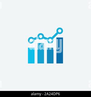 bar chart icon design template, statistic flat icon, data analytic design vector illustration, data analytic flat icon Stock Vector