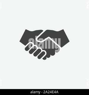hand shake icon logo design, hand shake illustration, agreement icon Stock Vector