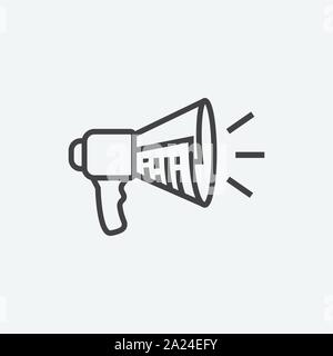 loudspeaker flat icon vector illustration, megephone logo icon, speaker icon, newspaper loudspeaker icon Stock Vector