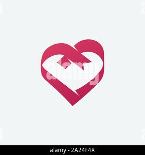 Infinity love design with heart illustration Stock Vector Image & Art ...