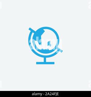 globe icon vector, world logo, globe ring logo vector illustration Stock Vector