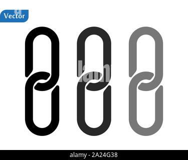 Chain, link icon vector. Link icon. Hyperlink chain symbol. Chain vector symbol. External Link icon isolated. Link Icon Flat Design Stock Vector
