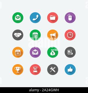 multimedia flat icon set, multimedia icon collection ,icon pack Stock Vector