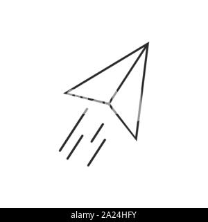 Paper airplane icon. Vector illustration, flat design. Stock Vector