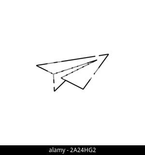 Paper airplane icon. Vector illustration, flat design. Stock Vector