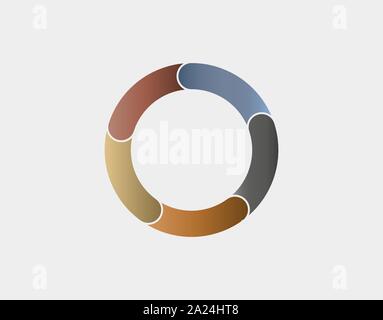 Colorful pie chart, diagram, Infographic. Vector illustration. Stock Vector
