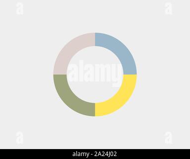 Colorful pie chart, diagram, Infographic. Vector illustration. Stock Vector