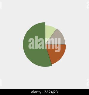 Colorful Circular chart, diagram, pie chart. Vector illustration. Stock Vector
