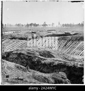 Petersburg, Va. View from breastworks of Fort Sedgwick Stock Photo