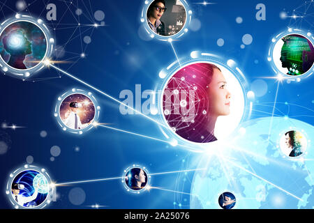 Global business communication and technology  concepts Stock Photo