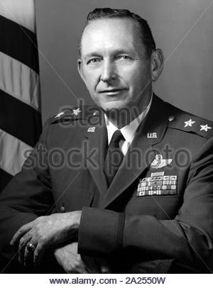 Major General William C. Garland US Air Force Officer. born in 1916. During World War II, General Garland served with the 401st Bombardment Group stationed in England and flew 32 combat missions in B-17 bomber aircraft. He became commander of the 1st Strategic Aerospace Division, Vandenberg Air Force Base, Calif., in August 1969. Stock Photo