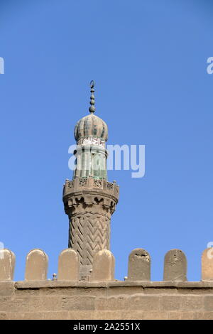 The Sultan al-Nasir Muhammad ibn Qala'un Mosque is an early 14th-century mosque at the Citadel in Cairo, Egypt. It was built by the Mamluk sultan Al-Nasr Muhammad in 1318 as the royal mosque of the Citadel, where the sultans of Cairo performed their Friday prayers. Stock Photo