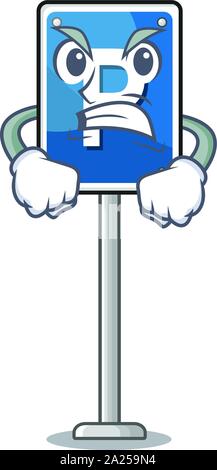 Angry sign stop with the mascot shape Stock Vector Image & Art - Alamy