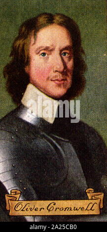Oliver Cromwell, (1599 – 1658), English military and political leader. He served as Lord Protector of the Commonwealth of England, Scotland, and Ireland from 1653 until his death, acting simultaneously as head of state and head of government of the new republic. Stock Photo