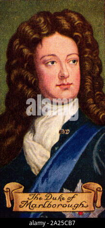 General John Churchill, 1st Duke of Marlborough (1650 – 1722), English soldier and statesman whose career spanned the reigns of five monarchs. From a gentry family, he served first as a page at the court of the House of Stuart under James, Duke of York, through the 1670s and early 1680s, earning military and political advancement through his courage and diplomatic skill. Stock Photo