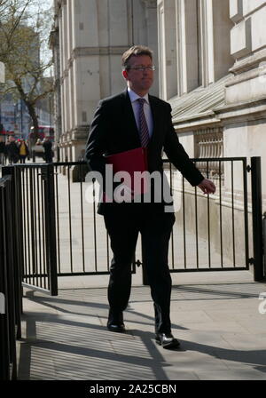 Jeremy Wright, English Conservative Party politician; Culture Secretary, and Member of Parliament (MP) arrives at Downing Street. April 2019 Stock Photo