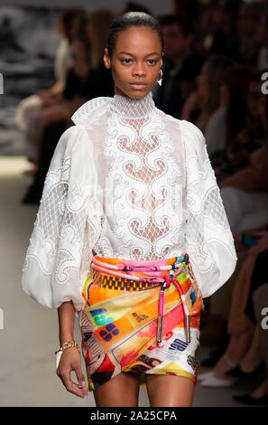 New York, NY - Sept 09, 2019: Olivia Vinten walks the runway at
