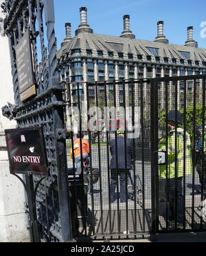 Boris Johnson (born 19 June 1964), British politician cycles into Parliament in London, may 2019 Stock Photo