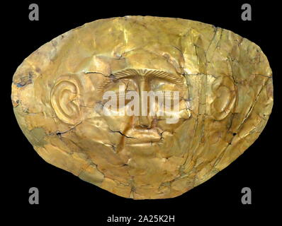 Gold grave object from the Pylos Tholos Tombs; 14th century BC; Mycenaean. Stock Photo