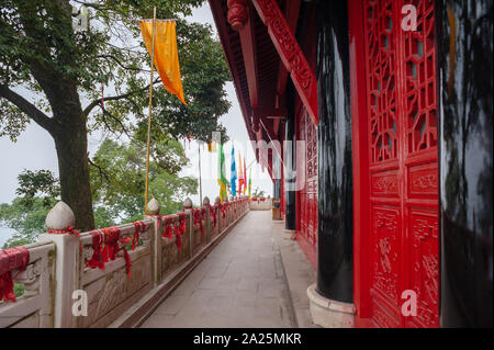 QingChengShan, Sichuan province, China - Sept 26, 2019 : LaoJunGe taoist temple at the top of QingChengShan mountain Stock Photo