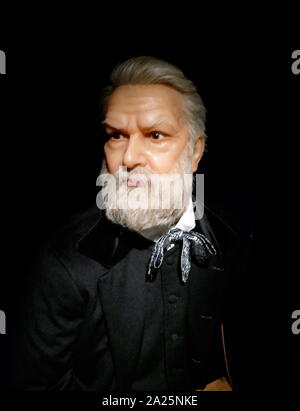 Wax figure of victor hugo. victor marie hugo (1802-1885) a french poet, novelist, and dramatist of the romantic movement. Stock Photo