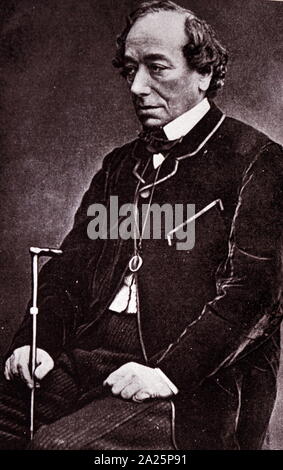 Portrait of benjamin disraeli. benjamin disraeli, 1st earl of beaconsfield (1804-1881) former british prime minister. Stock Photo