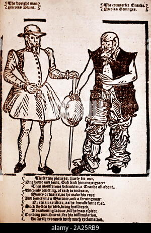 Illustration from 'A Caveat or Warning for Common Cursitors, vulgarly called vagabonds' by Thomas Harman. Dated 16th Century Stock Photo