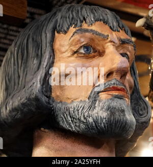 A model depicting Matthew Hopkins (1620-1647) an English witch-hunter during the English Civil War, holding the office of Witchfinder General. Stock Photo