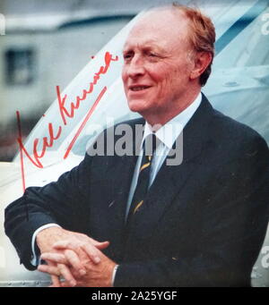 Autographed photograph of Neil Kinnock (1942-) a British Labour Party politician and MP. Stock Photo
