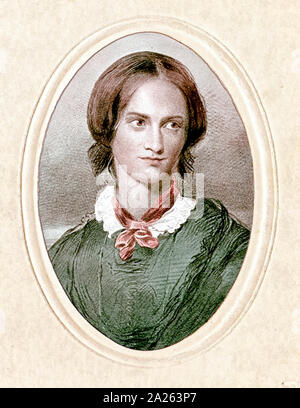 Charlotte Brontë (1816-1855)successful English novelist and poet best remembered for her novel Jane Eyre first published under the pen name Currer Bell in 1847. Stock Photo