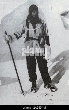 Captain Robert Falcon Scott, (1868 – 1912) British Royal Navy officer and explorer who led two expeditions to the Antarctic regions: the Discovery Expedition of 1901–1904 and the ill-fated Terra Nova Expedition of 1910–1913 Stock Photo