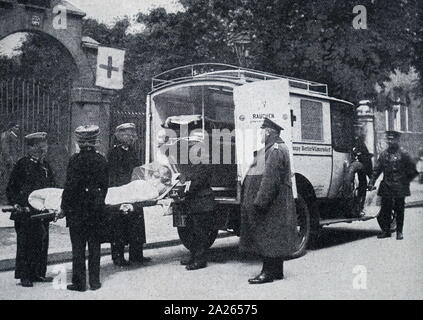 German Red Cross Ambulance, World War One 1915 Stock Photo