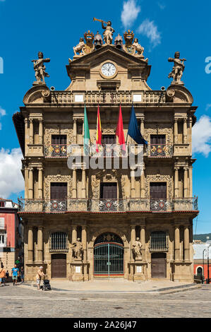 Pamplona town hall building, Navarra, Spain Stock Photo