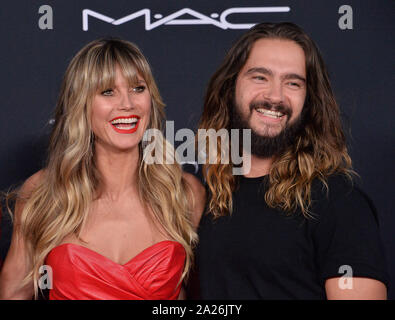 Los Angeles, United States. 01st Oct, 2019. Model, television personality and actress Heidi Klum and her husband, German guitarist Tom Kaulitz attend the premiere of the motion picture fantasy 'Maleficent: Mistress of Evil' at the El Capitan Theatre in the Hollywood section of Los Angeles on Monday, September 30, 2019. Storyline: Maleficent and her goddaughter Aurora begin to question the complex family ties that bind them as they are pulled in different directions by impending nuptials, unexpected allies, and dark new forces at play. Photo by Jim Ruymen/UPI Credit: UPI/Alamy Live News Stock Photo