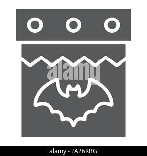 Halloween calendar glyph icon, date and holiday, 31st october sign, vector graphics, a solid pattern on a white background. Stock Vector