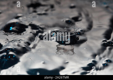 Oil splashes and drops Stock Photo