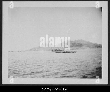 Port of Aden from the sea Stock Photo