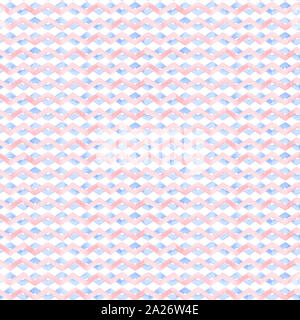 Seamless pattern. Modern prints. Watercolor elements. Light pink blue zigzag lines. White background. Print quality Stock Photo