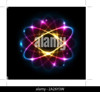 Colorful Atom vector illustration Stock Vector