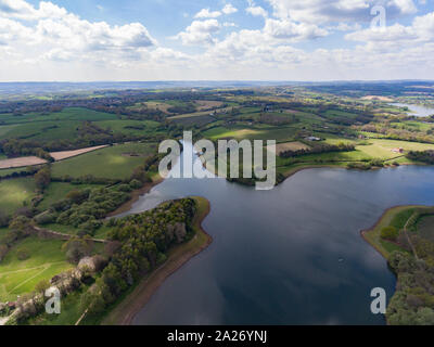 Aerial view of Bewl water reservoir Stock Photo