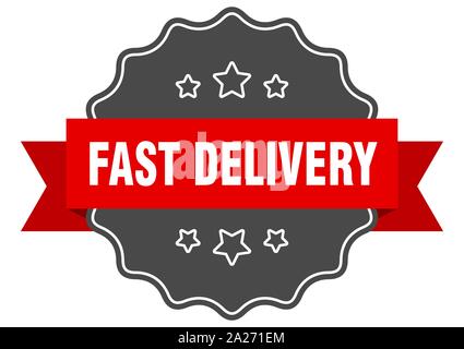 fast delivery red label. fast delivery isolated seal. fast delivery Stock Vector