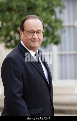 Paris, France. 30th Sep, 2019.Emmanuel Macron receives foreign heads of state and government to pay tribute to President Jacques Chirac. Stock Photo